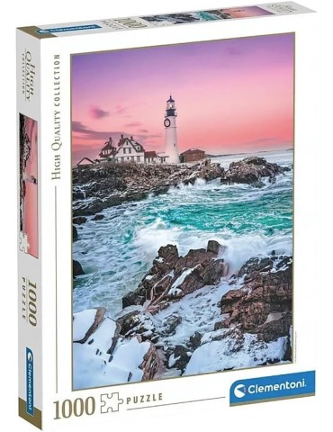 Clementoni 37105. Puzzle de 1000 piezas de Paisaje First Snow at Portland Head. 50x70cm