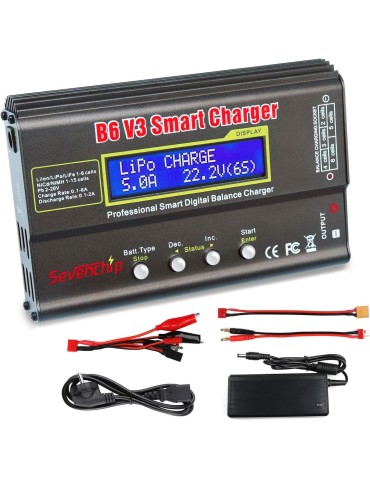 Cargador de batería Lipo, IMAX B6 V3 Digital RC Lipo NiMh