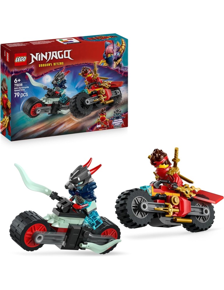 Lego Ninjago 71838. Carrera Relámpago en Moto de Kai. Más de 6 años. 79 piezas