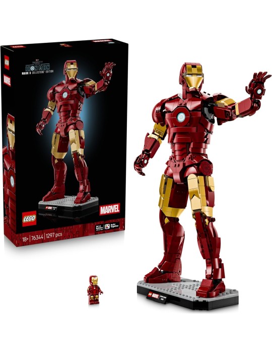 Lego Marvel 76344. Iron Man Mark 3: Edición para Coleccionistas. Más de 18 años. 1297 piezas