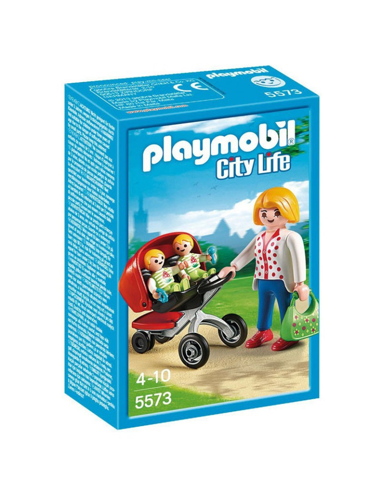 Playmobil 5573. Mamá con carrito de gemelos