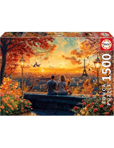 Educa 20569. Puzzle de 1500 Piezas de Enamorados en París. 85x60cm