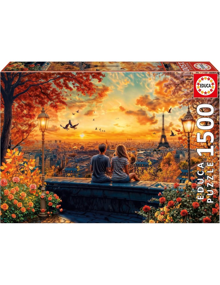 Educa 20569. Puzzle de 1500 Piezas de Enamorados en París. 85x60cm
