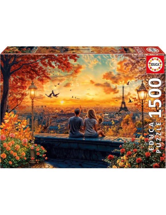 Educa 20569. Puzzle de 1500 Piezas de Enamorados en París. 85x60cm