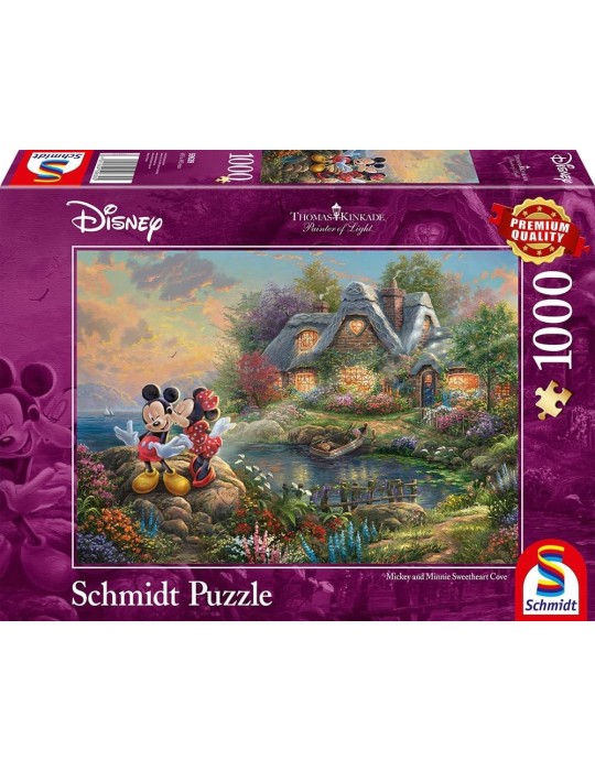 Schmidt 59639. Puzzle de 1000 Piezas de Mickey y Minnie. 69,3x49,3cm