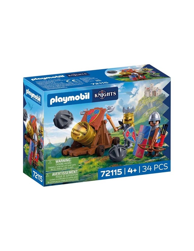 Playmobil Knights 72115. Cañón de fuego de Caballeros León. A partir de 4 años