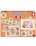 Educa 20481. Puzzle Superpack Capyfun  4 en 1 de 25 y 50 Piezas. 32x24cm