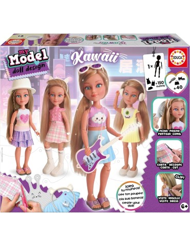 Educa 20651. My Model Doll Design Kawaii.  Kit de Diseño de Moda.
