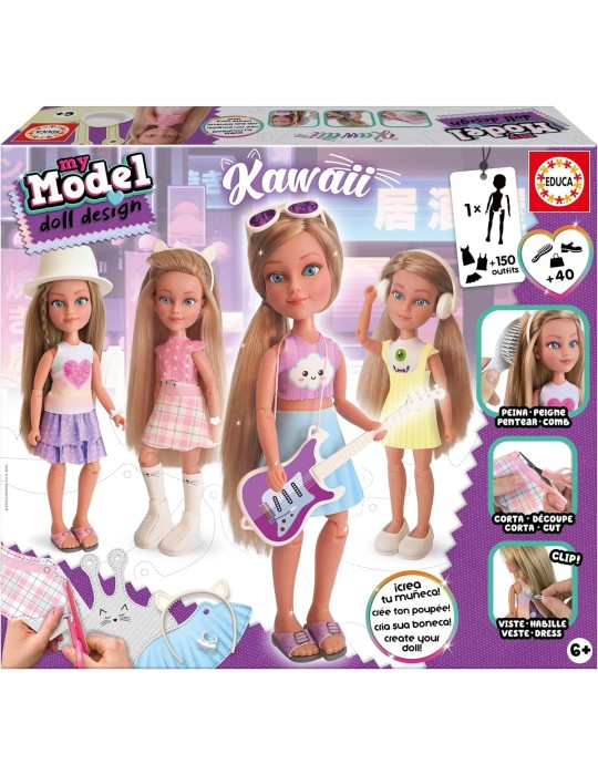 Educa 20651. My Model Doll Design Kawaii.  Kit de Diseño de Moda.