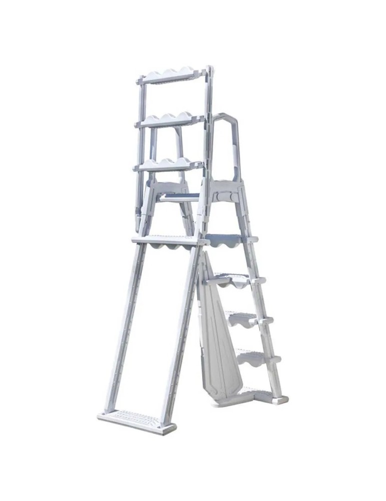 Escalera para piscinas elevadas Gre. Escalera de seguridad 2x4 peldaños - Moldeada por soplado Ref.: L4PL