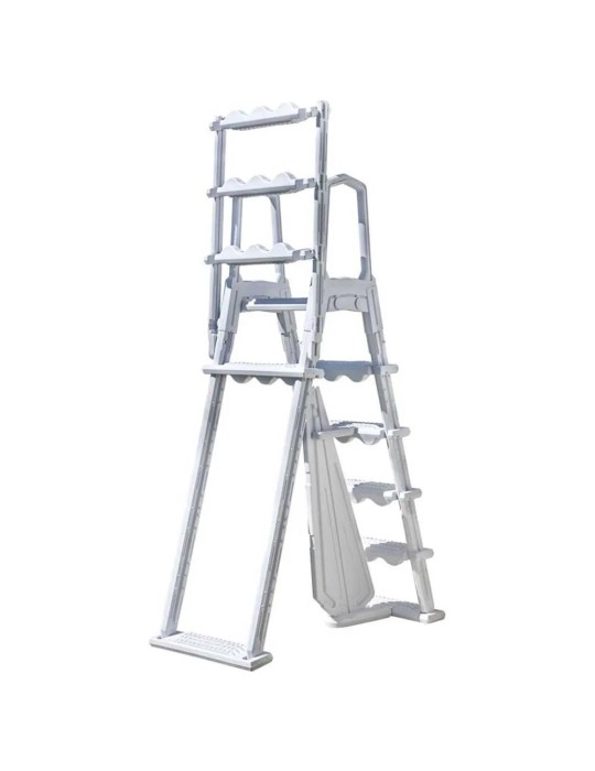Escalera para piscinas elevadas Gre. Escalera de seguridad 2x4 peldaños - Moldeada por soplado Ref.: L4PL