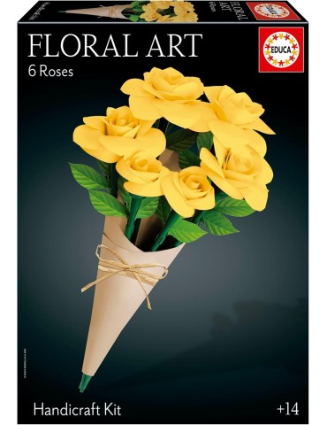 Educa 20422. Ramo 6 rosas amarillas Floral Art. Kit de manualidad.