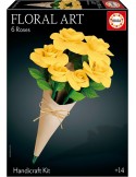 Educa 20422. Ramo 6 rosas amarillas Floral Art. Kit de manualidad.