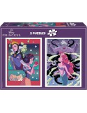 Educa 20278. Pack de 2 Puzzles de 500 Piezas. Disney Villains & Princess. 34x48cm.