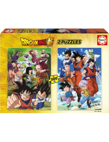 Educa 19915. Pack de 2 Puzzles de 500 Piezas. Dragon Ball. 34x48cm.