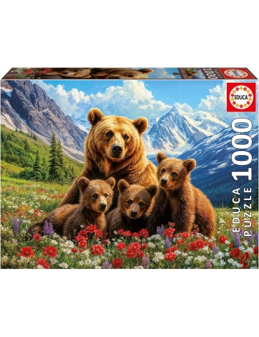 Educa 20553. Puzzle 1000 piezas. Osos Grizzly en Canadá. 48x68 cm