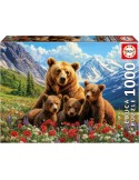 Educa 20553. Puzzle 1000 piezas. Osos Grizzly en Canadá. 48x68 cm