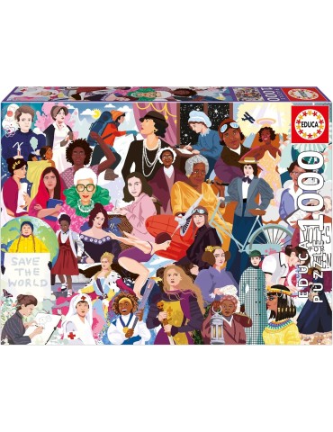Educa 20556. Puzzle 1000 piezas. Mujeres Icónicas. 48x68 cm