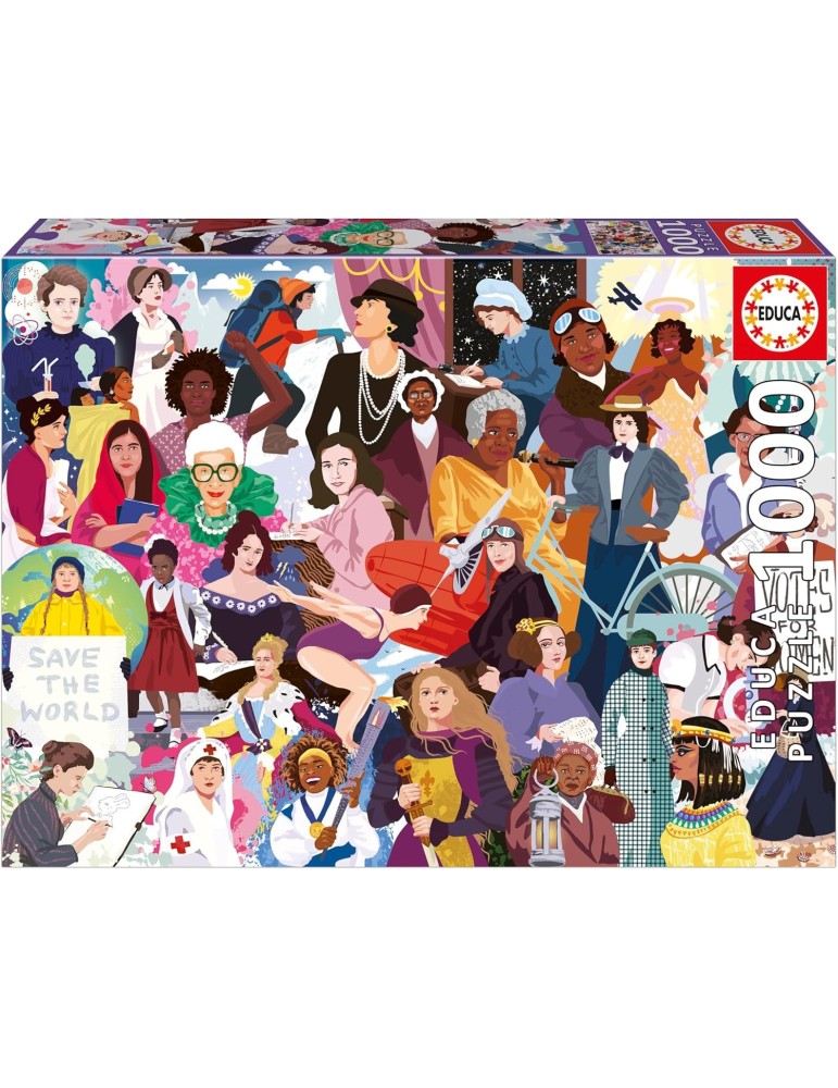 Educa 20556. Puzzle 1000 piezas. Mujeres Icónicas. 48x68 cm