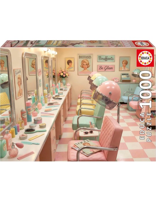 Educa 20562. Puzzle 1000 piezas. Retro Glam Salon. 48x68 cm