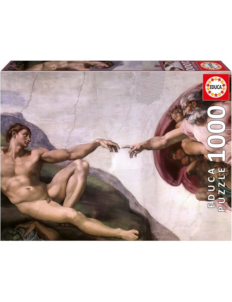 Educa 20579. Puzzle 1000 piezas. La Creación de Adán. 48x68 cm