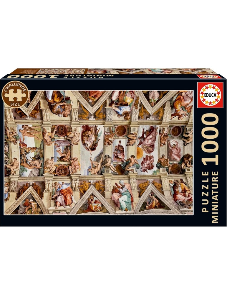 Educa 20581. Puzzle 1000 piezas. Miniature Capilla Sixtina. 30x46 cm