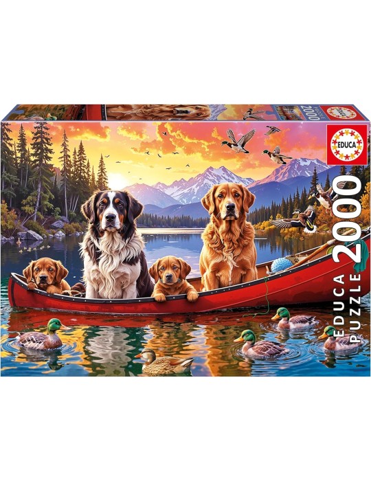 Educa 20576. Puzzle 2000 piezas. Domingo con los Niños. 96x68 cm
