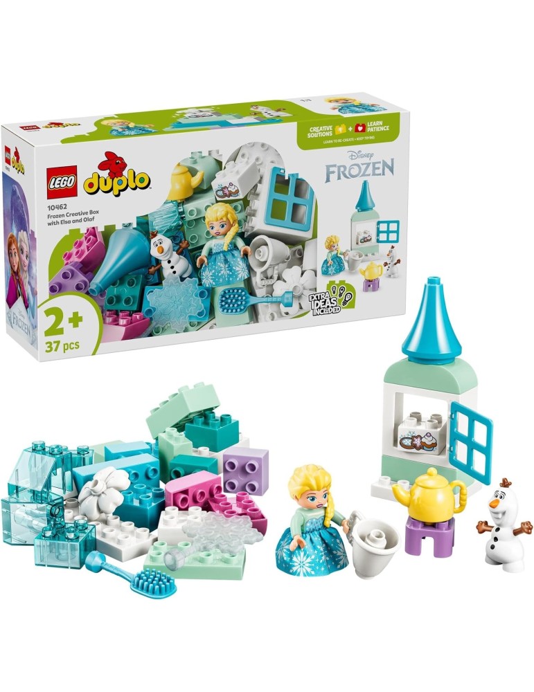 Lego Duplo Disney Frozen 10462. Caja Creativa con Elsa y Olaf. Más de 2 años. 37 piezas.