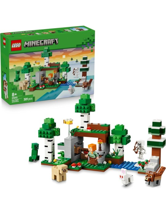 Lego Minecraft 21593. Aventura de la Primera Noche. Más de 8 años. 301 piezas