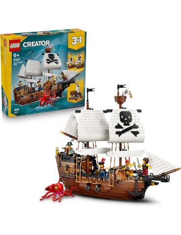 Lego Creator 3 en 1 31387. Barco Pirata Clásico. Más de 9 años. 1074 piezas