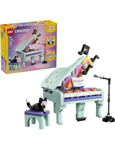 Lego Creator 3 en 1 31392. Piano Musical Decorativo con Gato. Más de 9 años. 485 piezas