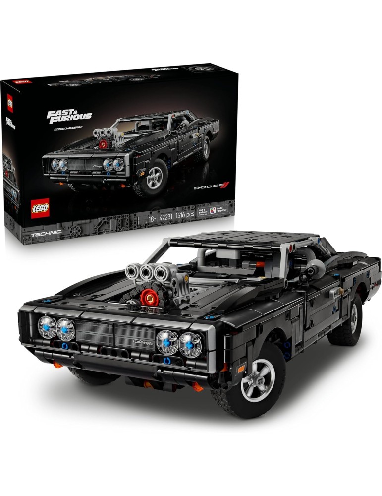 Lego Technic 42231. Coche Dodge Charger R/T de Fast and Furious. Más de 18 años. 1516 piezas