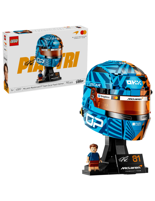 Lego Editions 43017. McLaren Mastercard F1® Team: Casco de Oscar Piastri. Más de 14 años. 793 piezas