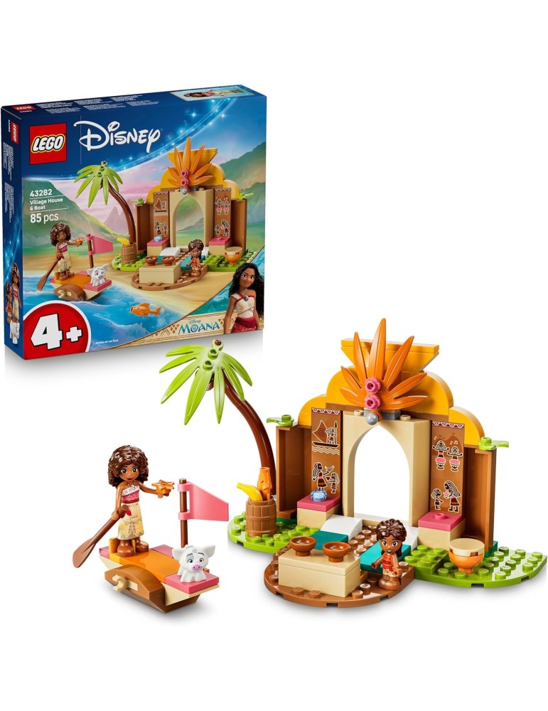 Lego Disney 43282. Casa de la Aldea y Barco. Más de 4 años. 85 piezas