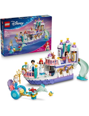Lego Disney 43299. Barco de la Boda Real de Ariel. Más de 6 años. 519 piezas