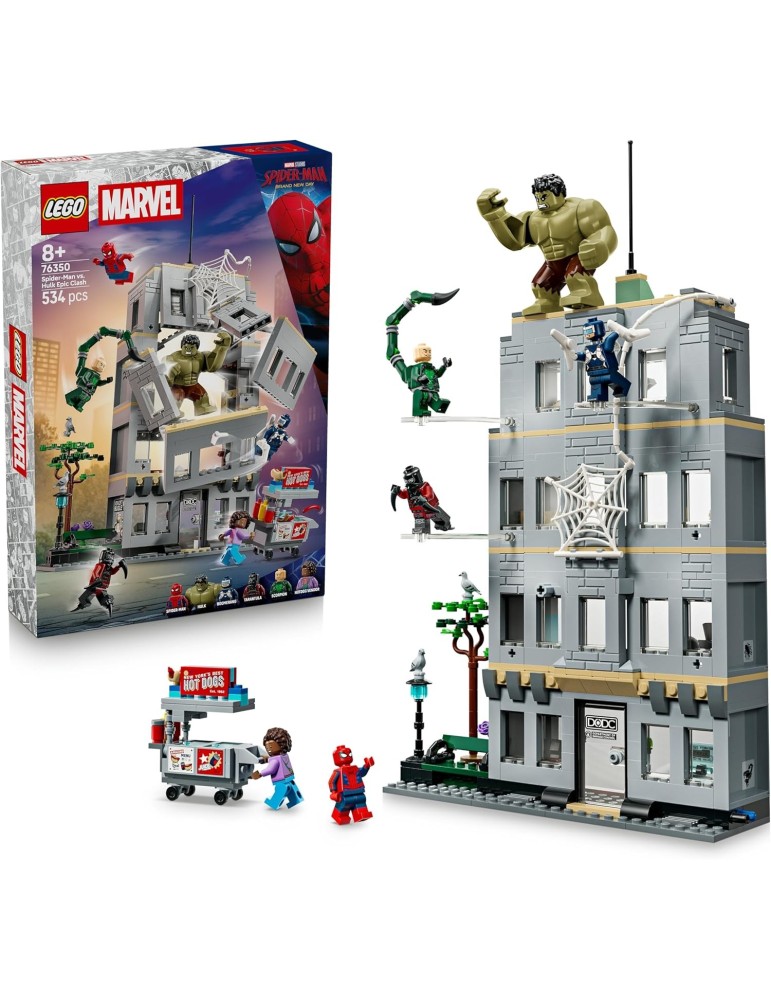 Lego Marvel 76350. Spider-Man vs. Hulk: Choque Épico. Más de 8 años. 534 piezas