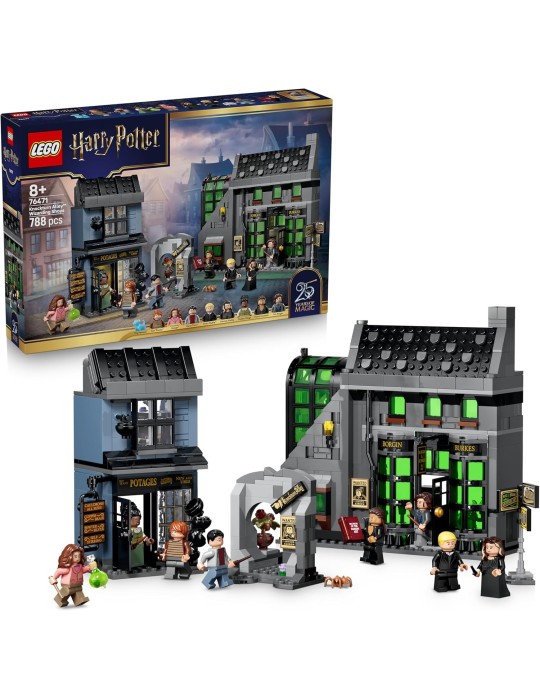 Lego Harry Potter 76471. Tiendas Mágicas del Callejón Knockturn. Más de 8 años. 788 piezas