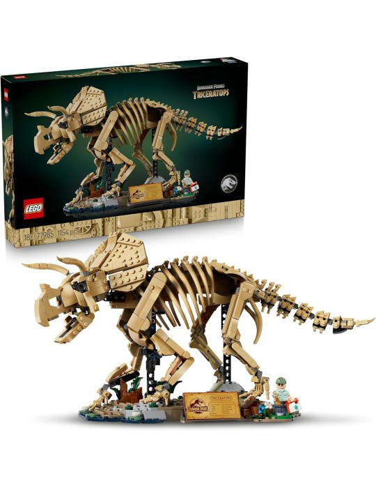Lego Jurassic World 77985. Fósiles de Dinosaurio: Triceratops. Más de 18 años. 1154 piezas