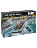Academy 4736524. Barco y figuras LCVP con US Infantry. Maqueta de plástico. Escala 1/35.