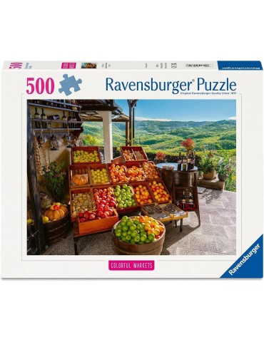 Ravensburger 01814. Puzzle de 500 piezas de Mercado de Frutas y Verduras. 49x36 Cm
