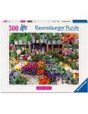 Ravensburger 01815. Puzzle de 500 piezas de Mercado de Flores, Francia. 49x36 Cm