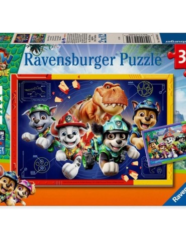 Ravensburger 04364. Puzzle de 2x12 piezas de Paw Patrol 3 Dino Movie. 26x18 Cm