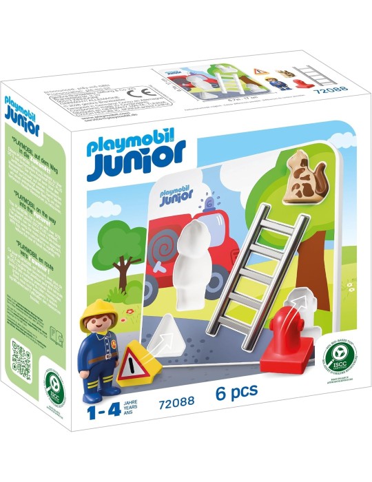 Playmobil Junior 72088. Puzzle de bomberos. De 1 a 4 años