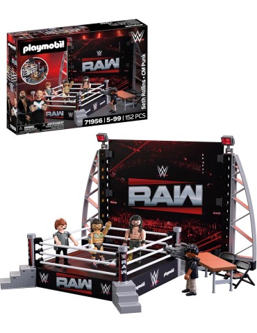 Playmobil WWE 71956. Set de coleccionista ring RAW. Más de 5 años