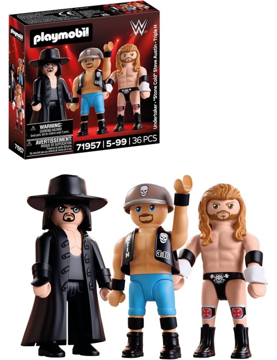 Playmobil WWE 71957. Attitude Era Multipack. Más de 5 años