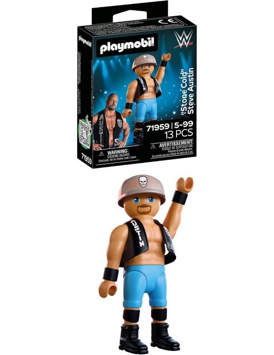 Playmobil WWE 71959. “Stone Cold” Steve Austin. Más de 5 años