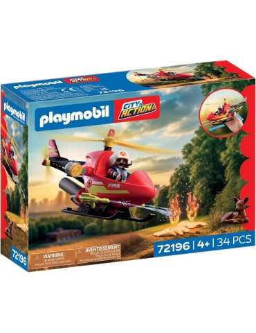 Playmobil 72196. Helicóptero de Bomberos. Más de 4 años