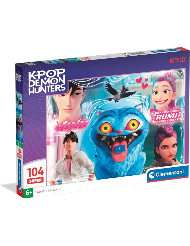 Clementoni 27243. Puzzle de 104 piezas de KPOP Demon Hunters. 48,5x33,5cm