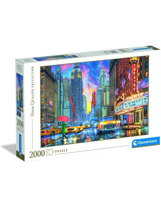 Clementoni 32086. Puzzle de 2000 piezas de Manhattan lluvioso. 66,8x97,5cm