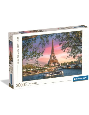Clementoni 33039. Puzzle de 3000 piezas de Torre Eiffel en tonos rosas. 84,5x118,4cm